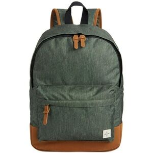 Sun + Stone Green and Tan Backpack with Durable Canvas Material
